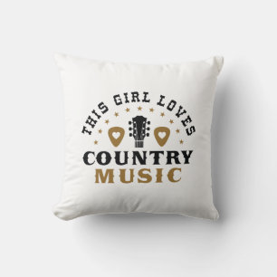 Den här tjejen Kärlek Land Music Kudde