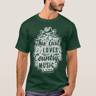 Den här tjejen Kärlek Land Musik noter Jazz-vännen T Shirt