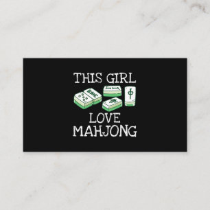 Den här tjejen Kärlek Mahjong Tee China Game Älska Visitkort