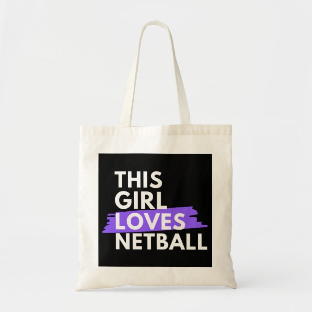 Den här tjejen kärlek netball tygkasse (Framsidan)