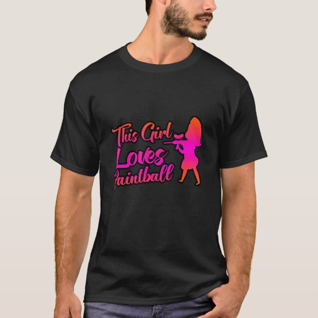 Den här tjejen Kärlek Paintball T Shirt (Framsida)