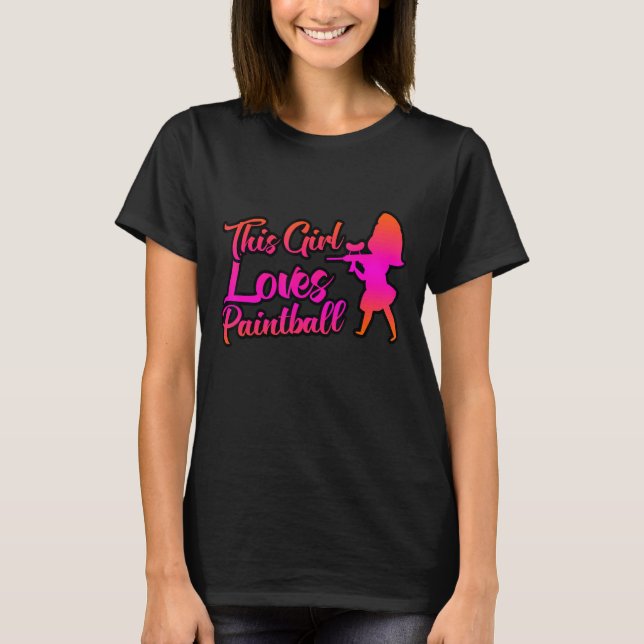 Den här tjejen Kärlek Paintball T Shirt (Framsida)