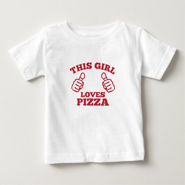 Den här tjejen Kärlek Pizza Tee Shirt (Framsida)