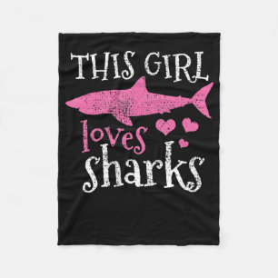 Den här tjejen Kärlek-Sharks - Cute Shark-gåvor Fleecefilt