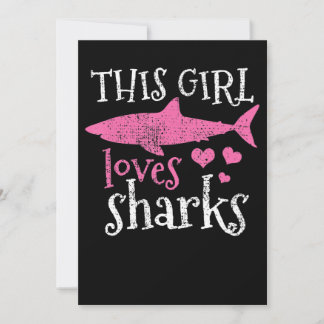 Den här tjejen Kärlek-Sharks - Cute Shark-gåvor Tack Kort