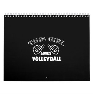 den här tjejen kärlek volleyball kalender