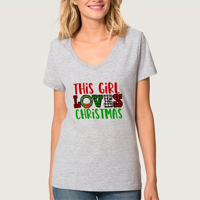 Den här tjejen-Kärleken-julen T Shirt (Framsida)