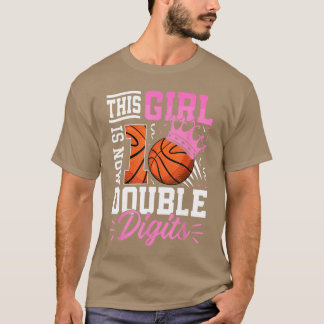 Den här tjejen nu 10 Dubbla siffror Basket 10 År T Shirt