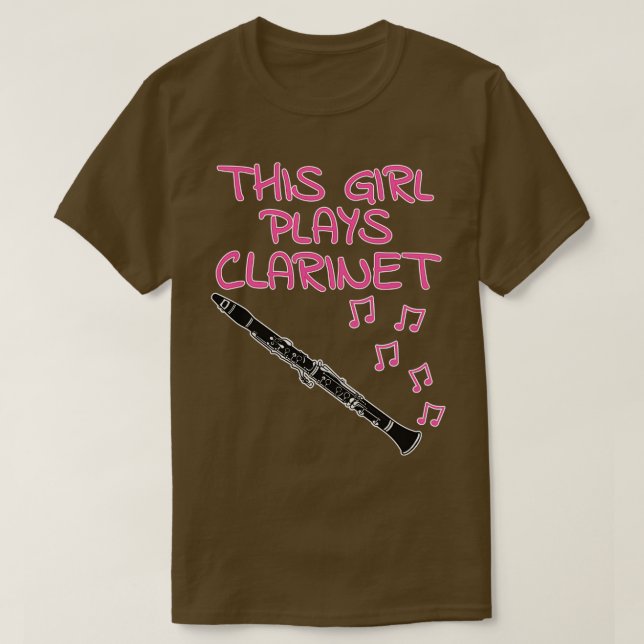 Den här tjejen spelar Clarinet Female Clarinetist  T Shirt (Design framsida)