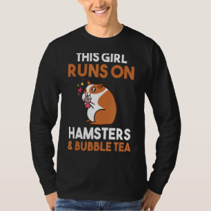Den här tjejen Springa på Bubble Tea och Hamsters T Shirt
