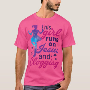 Den här tjejen Springa på Jesus och avverkningen k T Shirt