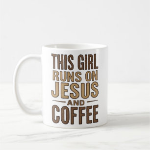 Den här tjejen Springa på Jesus och Coffee Christi Kaffemugg