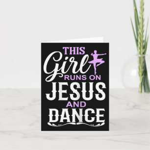 Den här tjejen Springa på Jesus och Dance Christia Kort