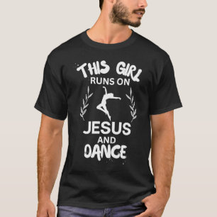 Den här tjejen Springa på Jesus och Dance Hoodie J T Shirt