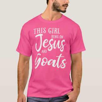 Den här tjejen Springa på Jesus och getter Christi T Shirt