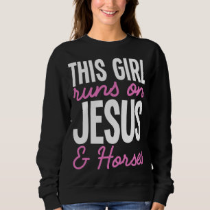 Den här tjejen Springa på Jesus och hästar Cute Ho T Shirt