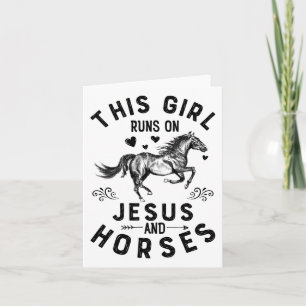 Den här tjejen Springa på Jesus och hästar hästar Kort
