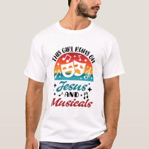 Den här tjejen Springa på Jesus och musicals Broad T Shirt