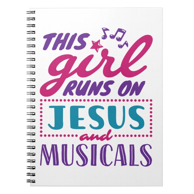 Den här tjejen Springa på Jesus och musiker Anteckningsbok (Framsidan)