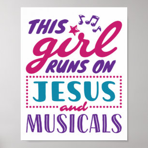 Den här tjejen Springa på Jesus och musiker Poster
