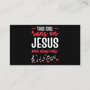 Den här tjejen Springa på Jesus- och musikteatern Visitkort