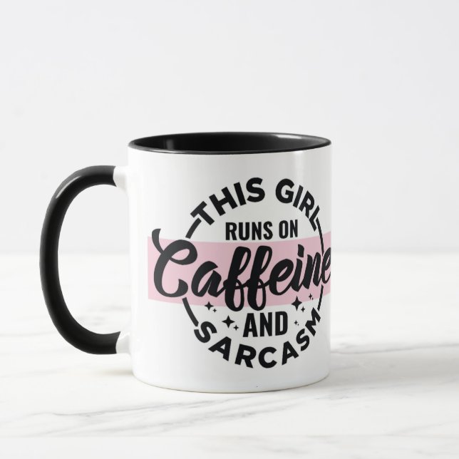 Den här tjejen Springa på Sarcasm och kaffe Mugg (Vänster)