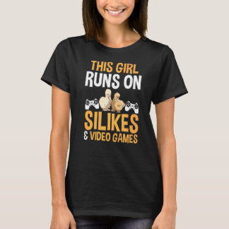 Den här tjejen Springa på Silkie Chickens & Video T Shirt