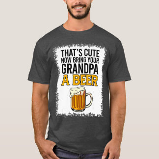 Den här tuggan ger nu din morfar en öl blekt t shirt