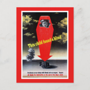 Den här underordnade har hittat en Blind Vykort