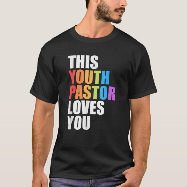 Den här ungdomspastorn Kärlek Du Priden Proud Ally T Shirt (Framsida)