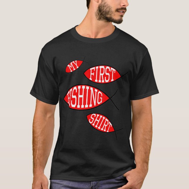 Den här ungen älskar att fiska t shirt (Framsida)