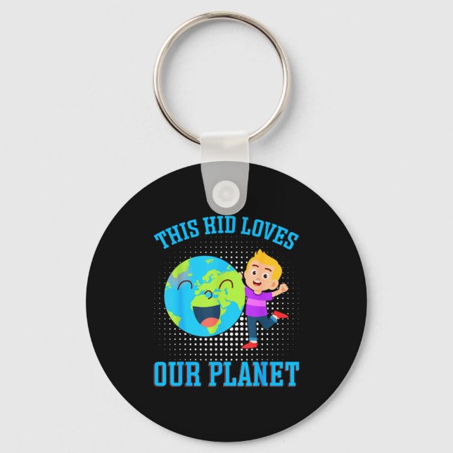 Den här ungen älskar vår planet _1 nyckelring (Framsida)