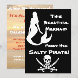 Den här vackra Sjöjungfrun hittade hennes Salty Pi Inbjudningar