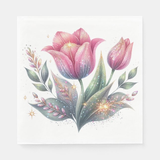 Den här vackra tulpanblomman pappersservett (Framsidan)