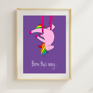 Den här vägen har den fina Silke Unicorn fött Poster