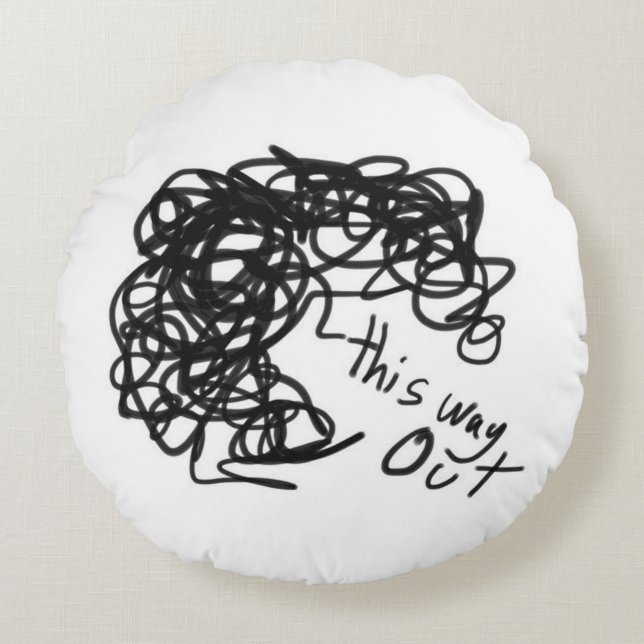 Den här vägen ut—> dekorativ kudde | TREDJE samlin (Framsidan)