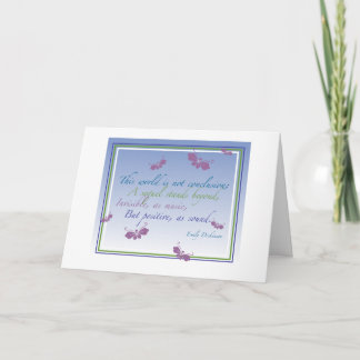 Den här världen är inte en slutsats.. kort