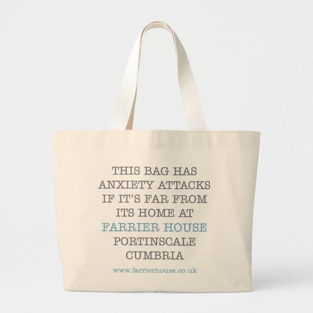 Den här väskan har ångestattacker.. jumbo tygkasse (Framsidan)