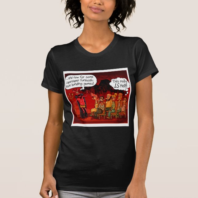 DEN HÄR VERKLIGEN ÄR HELL FUNNY GIFT FÖR MEDARBETA T SHIRT (Framsida)