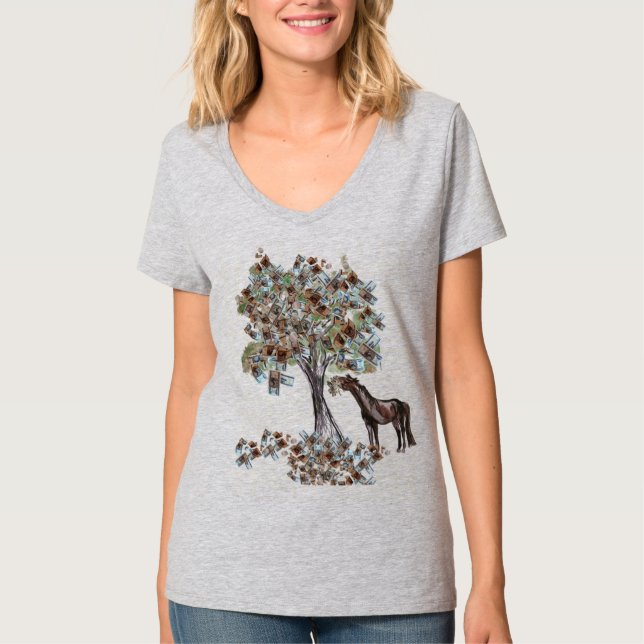 Den här versionen har mer löv när du äter $ träd t shirt (Framsida)