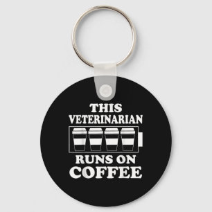 Den här veterinären Springa på Coffee Graphic Funn Nyckelring