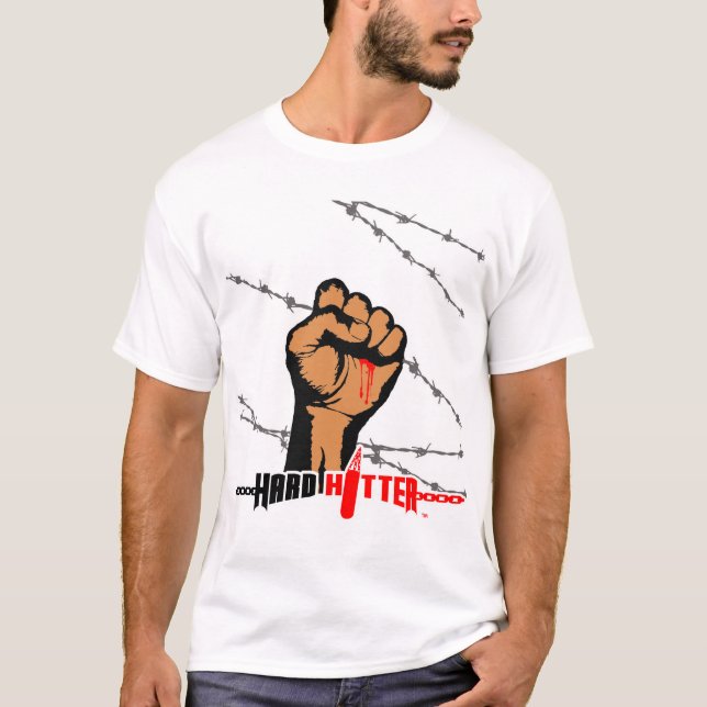 Den hårda Hittertaggen binder utslagsplatsen T-shirt (Framsida)