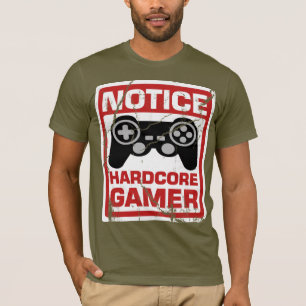 Den Hardcore gameren märker signboarden Tee Shirt