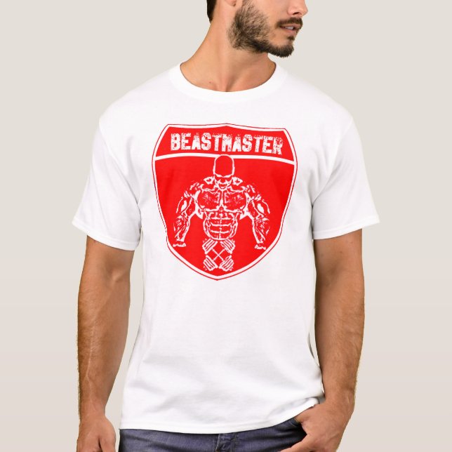 Den Hargis muskeln röda Beastmaster skyddar T-shirt (Framsida)
