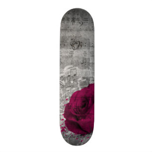 Den härliga antika shock rosaron målar splattere mini skateboard bräda 18,7 cm