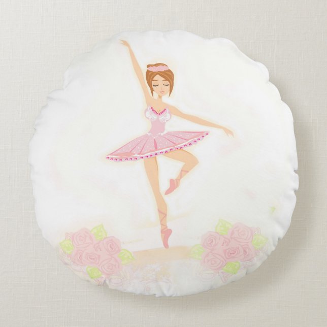Den härliga ballerinarundan dämpar rund kudde (Framsidan)