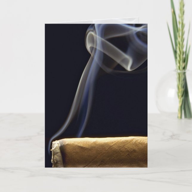 Den härliga cigarren med röker kort (Framsida)