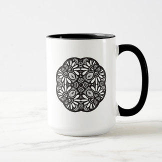 Den härliga Deco svarten kvadrerar klotter Mugg