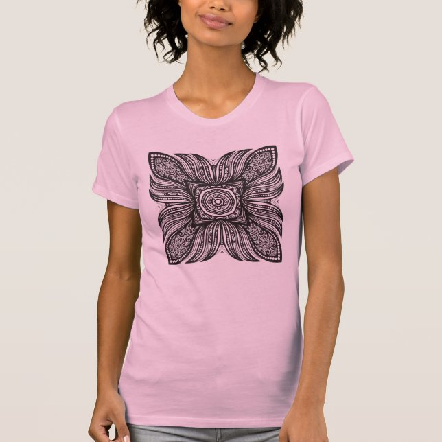 Den härliga dekoren kvadrerar klotter t-shirt (Framsida)