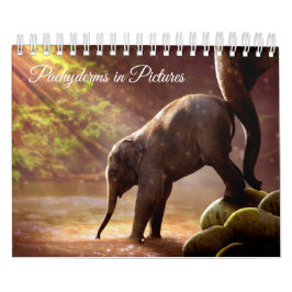 Den härliga elefanten fotograferar kalender